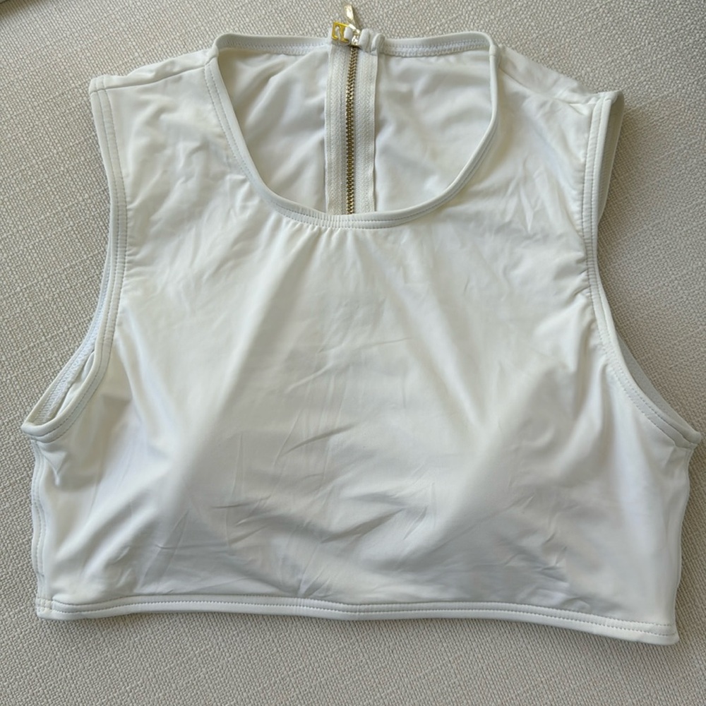 NWOT cropped tank swim top